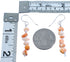 Oyster Shell Genuine Sterling Silver Bead Hook Dangle Earrings DX115854